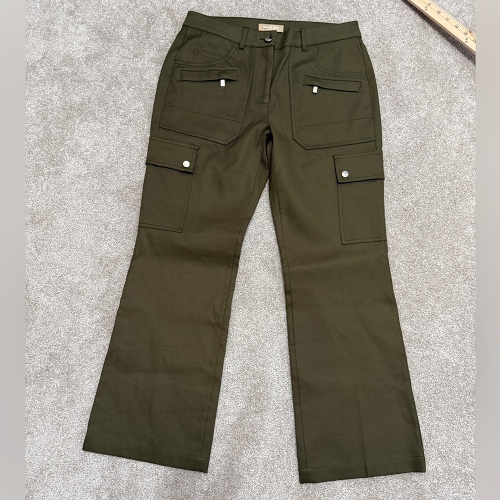 Michael Kors Collection - Spruce Cotton Crop Flare Cargo Pant - size 4 - NWT - Picture 5 of 16
